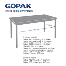 Afbeelding in Gallery-weergave laden, Gopak Enviro rechthoekige indoor eettafel berkeneffect 1800mm