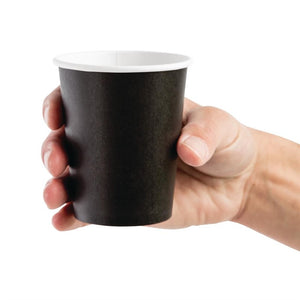 Fiesta Recyclable koffiebekers enkelwandig zwart 23cl (1000 stuks)