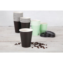 Afbeelding in Gallery-weergave laden, Fiesta Recyclable koffiebekers enkelwandig zwart 23cl (50 stuks)