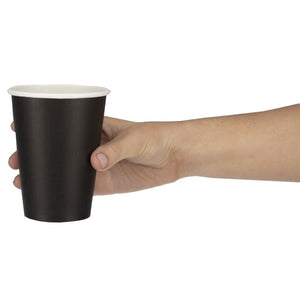 Fiesta Recyclable koffiebekers enkelwandig zwart 34cl (1000 stuks)