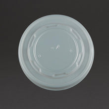 Afbeelding in Gallery-weergave laden, Vegware composteerbare platte deksels voor 34cl en 45,4cl bakjes (500 stuks)
