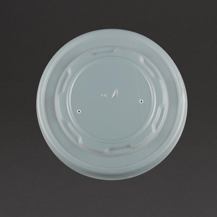 Vegware composteerbare platte deksels voor 34cl en 45,4cl bakjes (500 stuks)