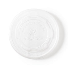 Afbeelding in Gallery-weergave laden, Vegware composteerbare platte deksels voor 34cl en 45,4cl bakjes (500 stuks)