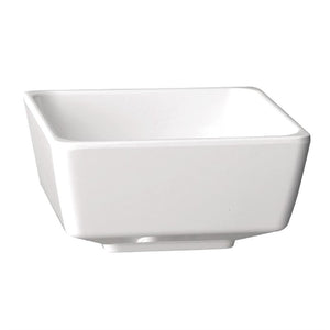 APS Float vierkante melamine kom wit 9x9cm