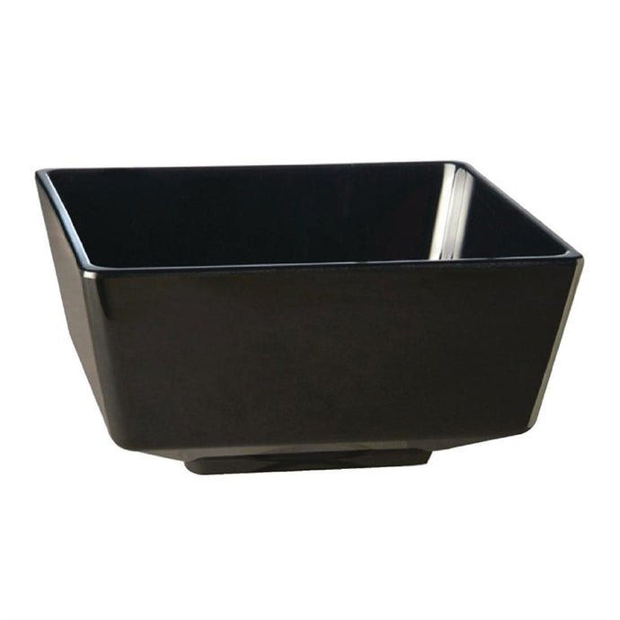 APS Float vierkante melamine kom zwart 12,5x12,5cm