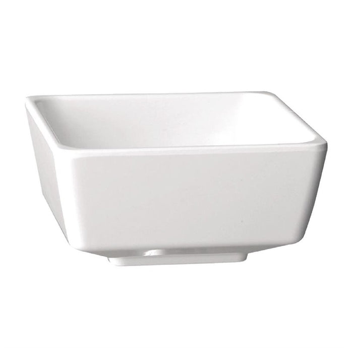 APS Float vierkante melamine kom wit 19x19cm