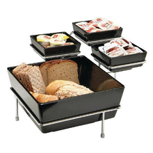 Afbeelding in Gallery-weergave laden, APS Float vierkante melamine kom zwart 19x19cm