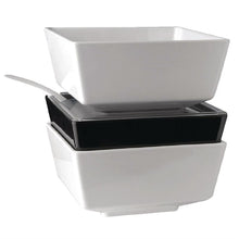 Afbeelding in Gallery-weergave laden, APS Float vierkante melamine kom zwart 19x19cm