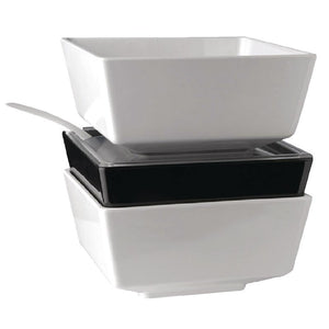 APS Float vierkante melamine kom zwart 19x19cm
