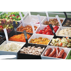 APS Float vierkante melamine kom wit 25x25cm
