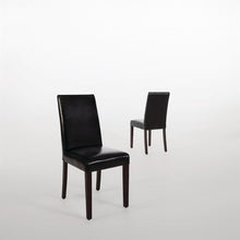 Afbeelding in Gallery-weergave laden, Bolero kunstlederen stoel zwart (2 stuks)