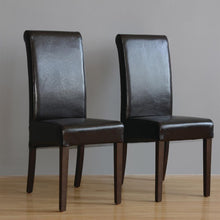Afbeelding in Gallery-weergave laden, Bolero kunstlederen stoel met ronde rug (2 stuks)