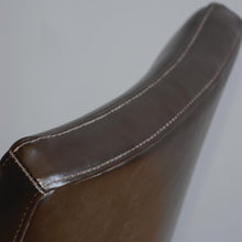 Afbeelding in Gallery-weergave laden, Bolero robuuste kunstlederen stoel donkerbruin (2 stuks)