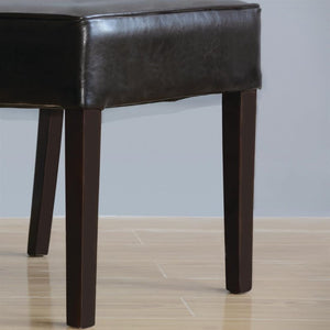 Bolero robuuste kunstlederen stoel donkerbruin (2 stuks)
