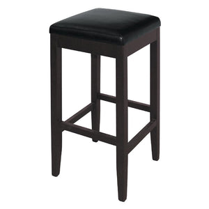 Bolero hoge kunstlederen barkruk zwart (2 stuks)