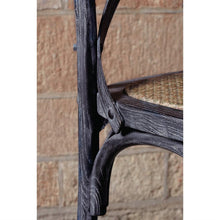 Afbeelding in Gallery-weergave laden, Bolero houten stoel met gekruiste rugleuning black wash (2 stuks)