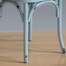 Afbeelding in Gallery-weergave laden, Bolero houten stoel met gekruiste rugleuning antiek blue wash (2 stuks)