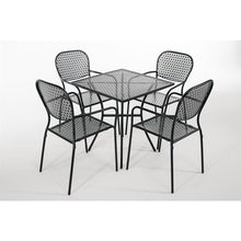 Afbeelding in Gallery-weergave laden, Bolero vierkante stalen bistro tafel zwart 70cm