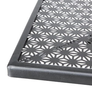 Bolero vierkante stalen bistro tafel zwart 70cm