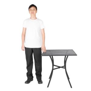 Bolero vierkante stalen bistro tafel zwart 70cm