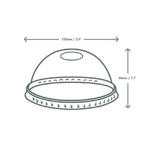 Vegware bolle deksels voor composteerbare frisdrankbekers 34cl en 45,5cl (1000 stuks)