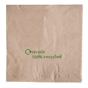 Gerecyclede servetten van kraftpapier 2-laags (2000 stuks)