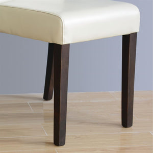 Bolero kunstlederen stoel créme (2 stuks)