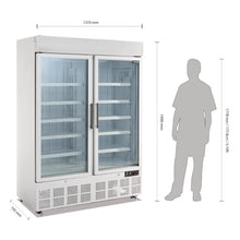 Afbeelding in Gallery-weergave laden, Polar g-serie rechtopstaande vitrinediepvriezer 920ltr wit