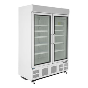 Polar g-serie rechtopstaande vitrinediepvriezer 920ltr wit