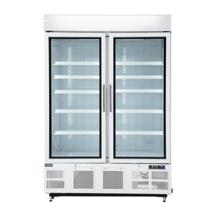 Polar g-serie rechtopstaande vitrinediepvriezer 920ltr wit