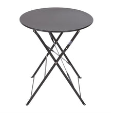 Afbeelding in Gallery-weergave laden, Bolero ronde stalen opklapbare tafel zwart 59,5cm