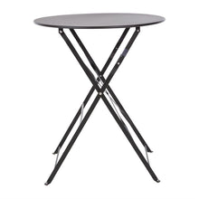 Afbeelding in Gallery-weergave laden, Bolero ronde stalen opklapbare tafel zwart 59,5cm