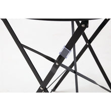 Afbeelding in Gallery-weergave laden, Bolero ronde stalen opklapbare tafel zwart 59,5cm