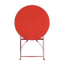 Afbeelding in Gallery-weergave laden, Bolero ronde stalen opklapbare tafel rood 59,5cm