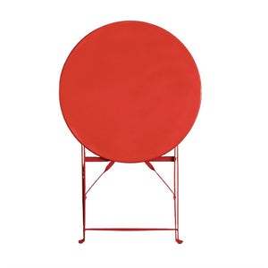 Bolero ronde stalen opklapbare tafel rood 59,5cm