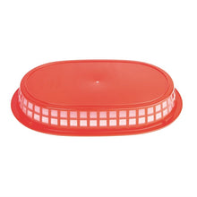 Afbeelding in Gallery-weergave laden, Olympia ovaal polypropyleen tafelmandje rood (6 stuks)
