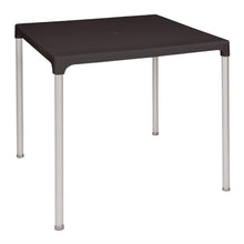 Afbeelding in Gallery-weergave laden, Bolero vierkante horeca tafel met aluminium poten zwart 75cm