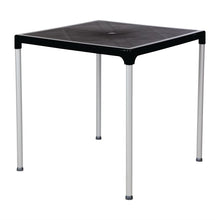 Afbeelding in Gallery-weergave laden, Bolero vierkante horeca tafel met aluminium poten zwart 75cm