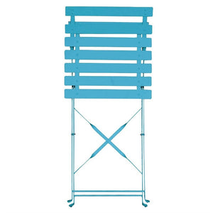 Bolero stalen opklapbare stoelen turquoise (2 stuks)