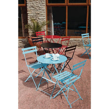 Afbeelding in Gallery-weergave laden, Bolero ronde stalen opklapbare tafel turquoise 59,5cm