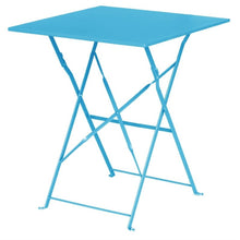 Afbeelding in Gallery-weergave laden, Bolero vierkante opklapbare stalen tafel turquoise 60cm