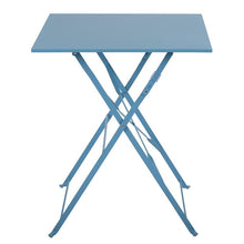 Afbeelding in Gallery-weergave laden, Bolero vierkante opklapbare stalen tafel turquoise 60cm