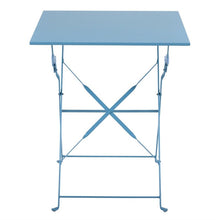 Afbeelding in Gallery-weergave laden, Bolero vierkante opklapbare stalen tafel turquoise 60cm