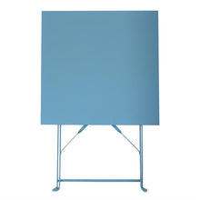 Afbeelding in Gallery-weergave laden, Bolero vierkante opklapbare stalen tafel turquoise 60cm