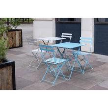 Afbeelding in Gallery-weergave laden, Bolero vierkante opklapbare stalen tafel turquoise 60cm