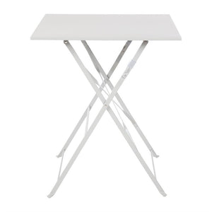 Bolero vierkante opklapbare stalen tafel grijs 60cm