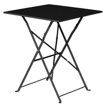 Afbeelding in Gallery-weergave laden, Bolero vierkante stalen klaptafel zwart 60cm