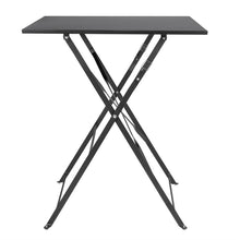 Afbeelding in Gallery-weergave laden, Bolero vierkante stalen klaptafel zwart 60cm