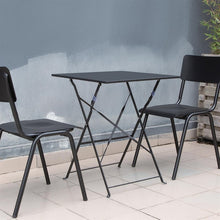 Afbeelding in Gallery-weergave laden, Bolero vierkante stalen klaptafel zwart 60cm