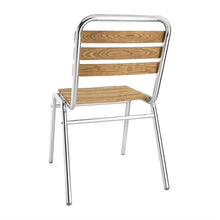 Afbeelding in Gallery-weergave laden, Bolero aluminium en essenhouten stoelen (4 stuks)